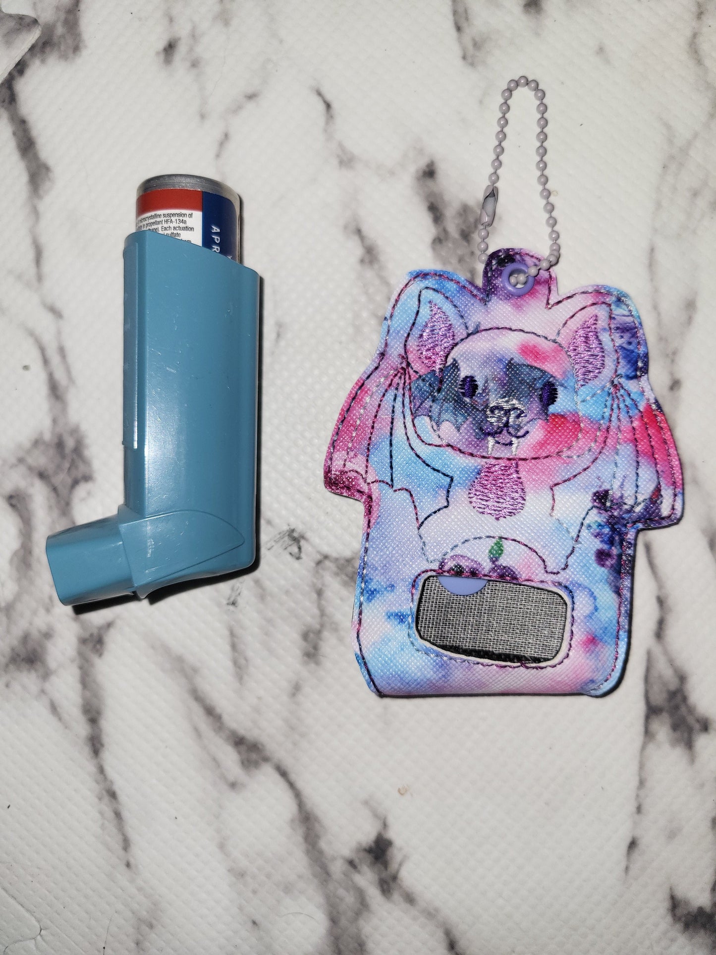 Bat Inhaler Holder Clip On Keychain