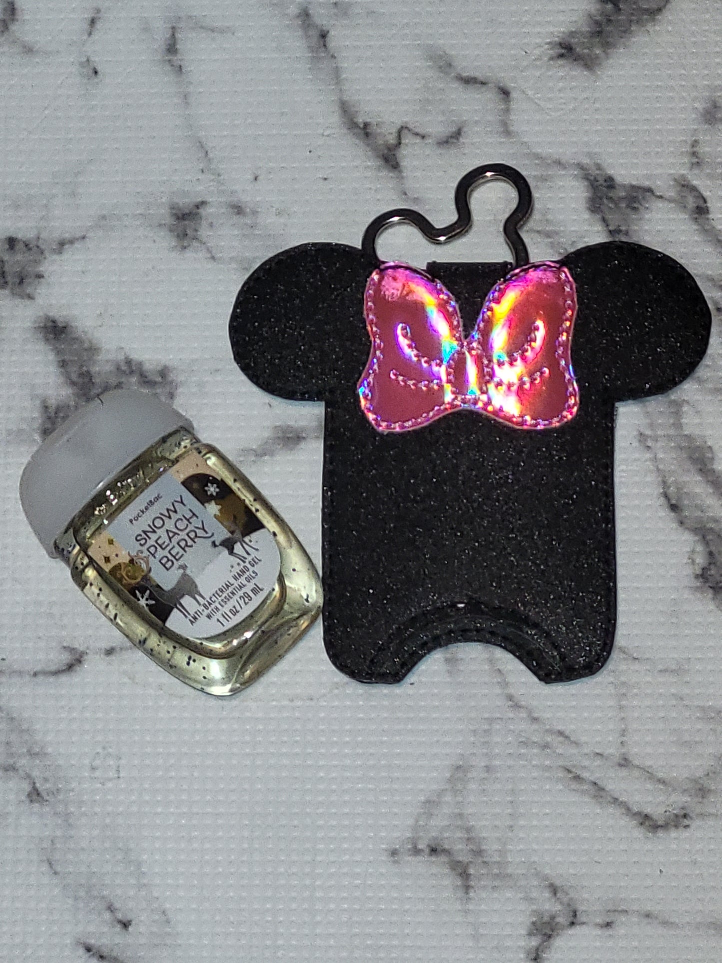 Ms. Mouse Hand Sanitizer Holder Keychain