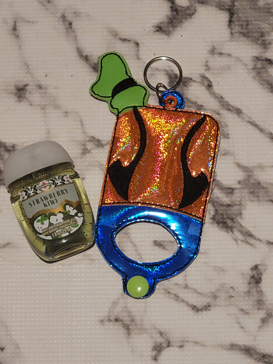 Silly Dog Hand Sanitizer Holder Keychain