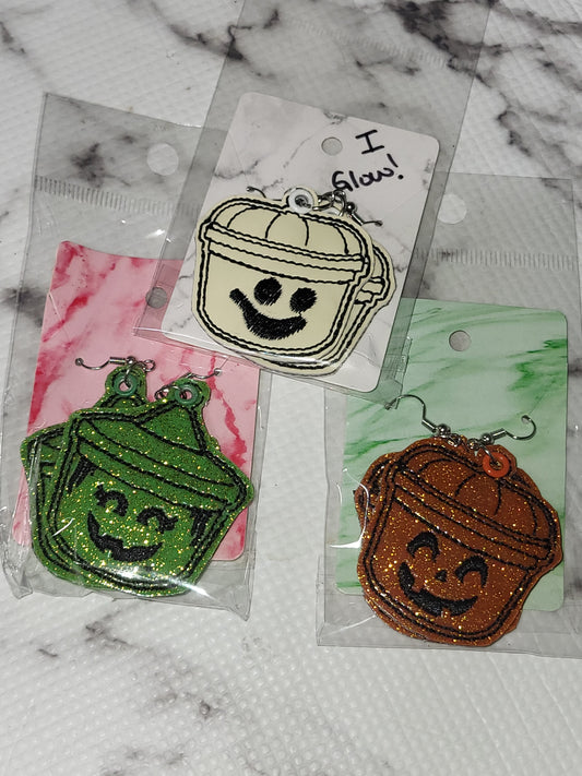 Boo Bucket Dangle Earrings