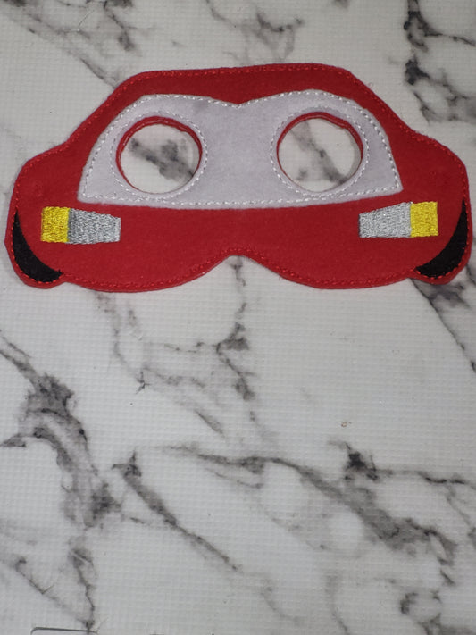 Red Lightening Racecar  Play Mask